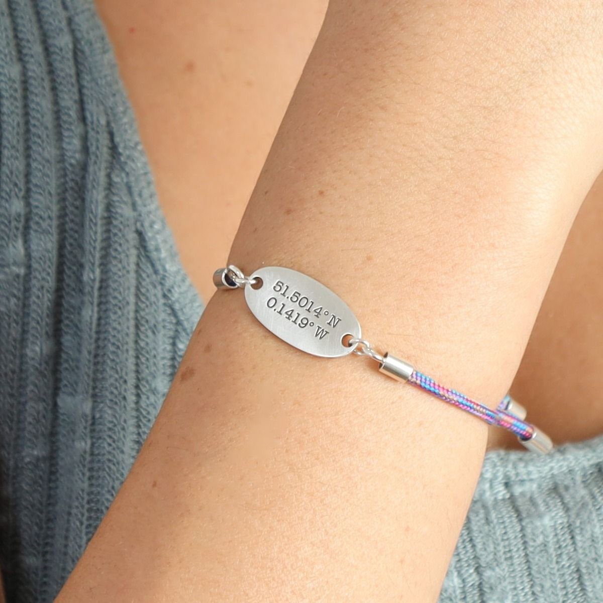 Cherished Touch Coordinates Bracelet - Sterling Silver