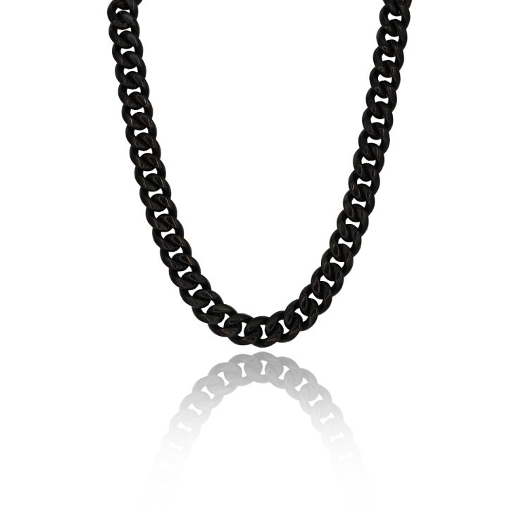 22inch x 2024 10mm Black Cuban Chain