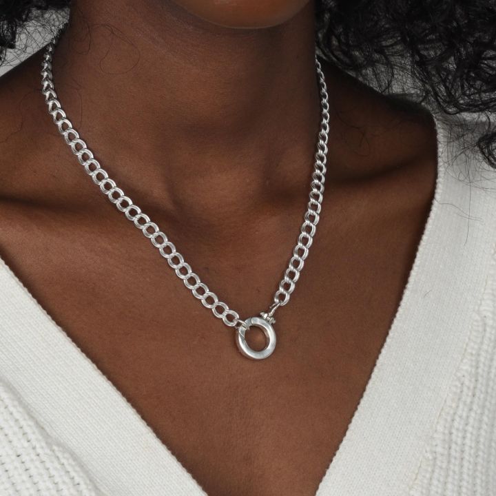 Cara Curb Chain Necklace [Sterling Silver]