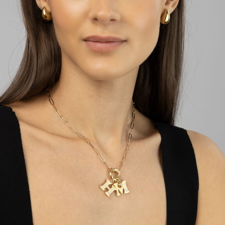 Cara Initial Diamond Necklace [18K Gold Vermeil]