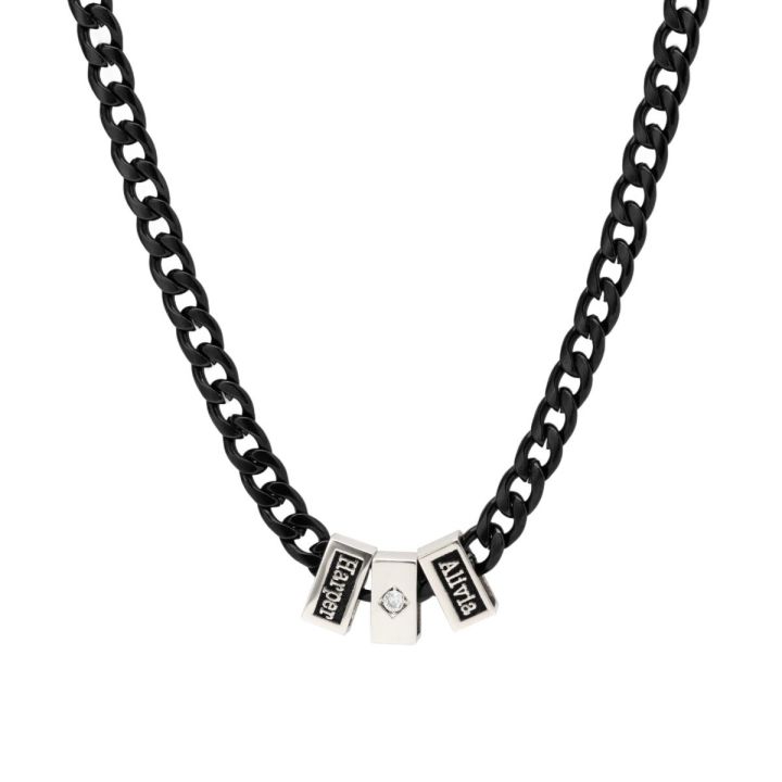 Diamond Charm For Cuban Link Chain [Sterling Silver]