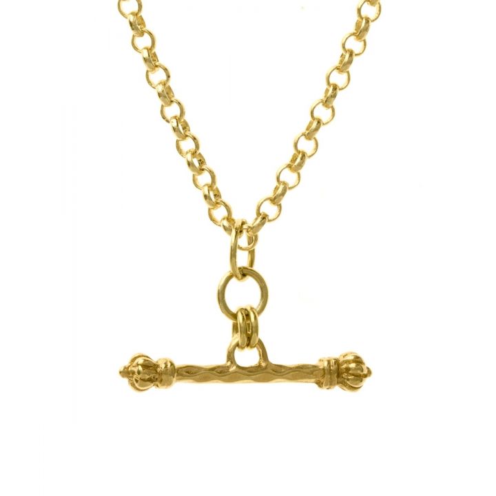 T-Bar Necklace Magic Wand Gold Plated by Braillo