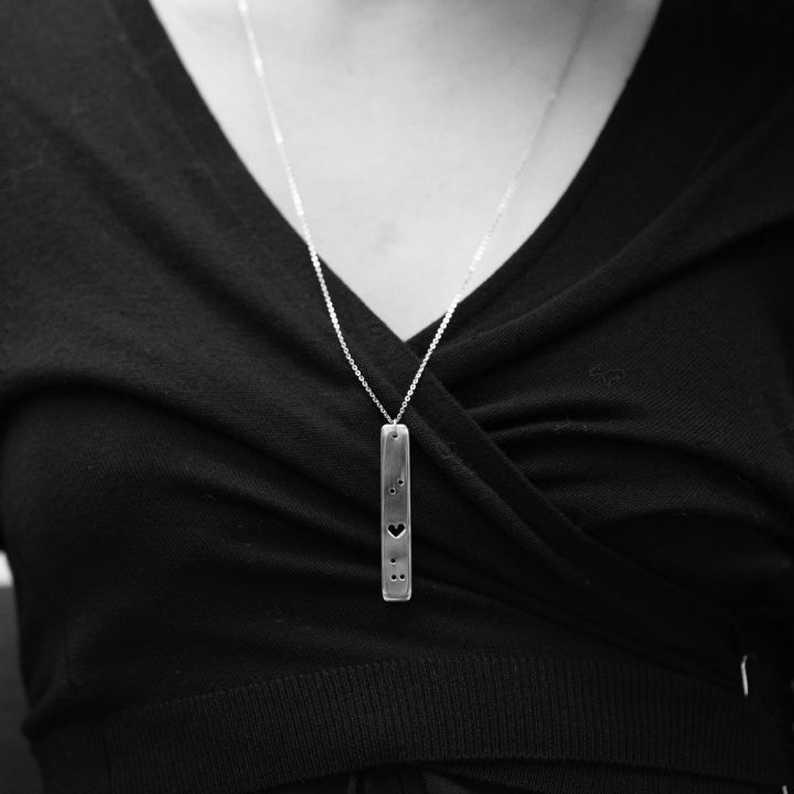 I Love You Braille Necklace - Silver Plated [Classic]
