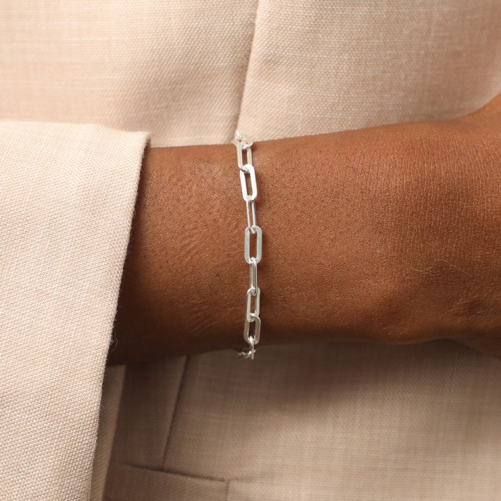 Classic Paperclip style Bracelet [Sterling Silver]