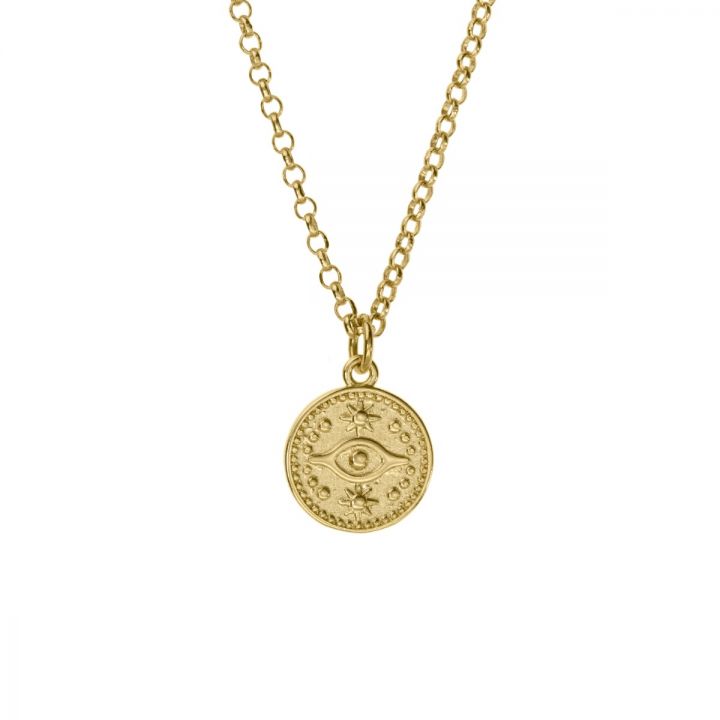 Hermes Evil Eye Necklace in Gold Plating For Women Hermes Evil Eye Necklace in Gold Plating For Women