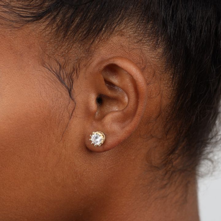 Crown Jewel Stud Earrings [Big]