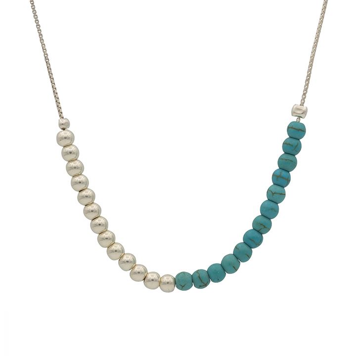 Silver Turquoise Necklace [Sterling Silver]
