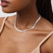 Herringbone Necklace [Sterling Silver]