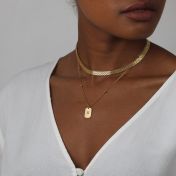 Classic Tag Initial Necklace [18K Gold Vermeil]