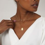 Classic Tag Initial Necklace [18K Gold Vermeil]