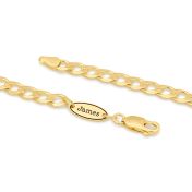 Curb Chain Necklace with Custom Nameplate [Gold Plated] - 5MM