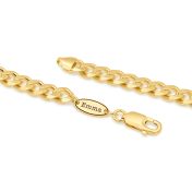 Curb Chain Necklace with Custom Nameplate [Gold Plated] - 8MM