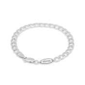 Curb Chain Bracelet with Custom Nameplate [Sterling Silver] - 5MM