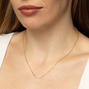 Aurora Pavé Bar Necklace [Gold Plated]