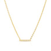 Aurora Pavé Bar Necklace [Gold Plated]