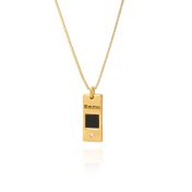 Eliana Diamond Name Necklace with Nano Bible [18K Gold Plated]