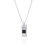 Eliana Diamond Name Necklace with Nano Bible [Sterling Silver]