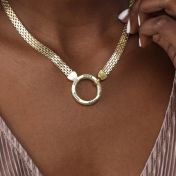 Big Family Circle Name Necklace [18K Gold Plated]