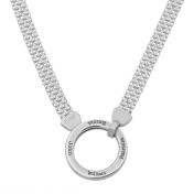 Big Family Circle Name Necklace [Sterling Silver]