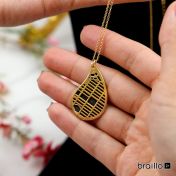 Threads Of Life Silhouette Map Necklace [18K Gold Plated]