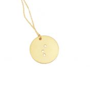 Classic Round Initial Braille Necklace