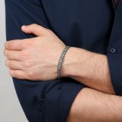 Black and White Cord Bracelet for Men