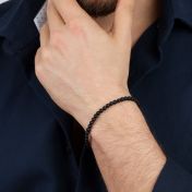 Black Onyx Beaded Bracelet for Men - 4mm