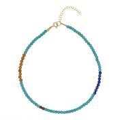 Turquoise Howlite and Lapis Necklace