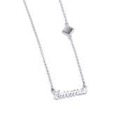 Signature Name Necklace with Nano Bible [Sterling Silver]