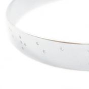 Thin Inspiration Braille Cuff - Silver Plated
