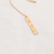 The Rule of 3 Braille Necklace