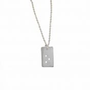 Classic Bar Initial Necklace - Silver Plated
