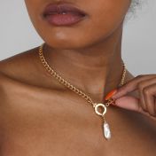 Cara Curb Chain Necklace [18K Gold Plated]