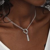 Cara Double Layer Necklace [Sterling Silver] - With Name Charms