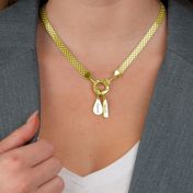 Cara Herringbone Necklace [18K Gold Vermeil]
