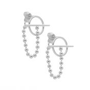 Rolo Chain Stud Earrings [Sterling Silver]