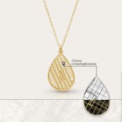 Threads Of Life Map Necklace [18K Gold Plated]
