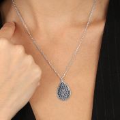 Cherished Spot Silhouette Map Necklace [Sterling Silver]