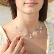 Shiny Initials Necklace [Sterling Silver]