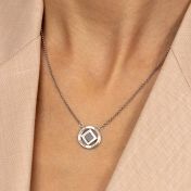 Blessed Halo Name Necklace with Nano Bible [Sterling Silver]