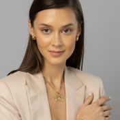 Cara Initial Diamond Necklace [18K Gold Vermeil]