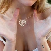 Heart Map Necklace [14 Karat Gold]