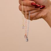 Nature Love Necklace - White Crystal [Gold Plated]