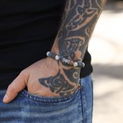 Picasso Jasper Cross Men Bracelet 