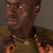 Cross Dark Cuban Link Chain With Names [Gold Plated] - 6MM