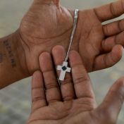 Cross Necklace with Nano Bible for Men - Sterling Silver