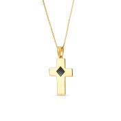 Cross Necklace with Nano Bible [18K Gold Vermeil]