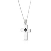 Cross Necklace with Nano Bible [Sterling Silver]