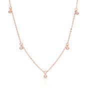 Crystal Blossom Necklace [Rose Gold Plated]