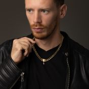 Crystal Cross Cuban Link Chain with Names - 18K Gold Plated